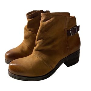 Miz Mooz Stoney Leather Buckle Ankle Boot